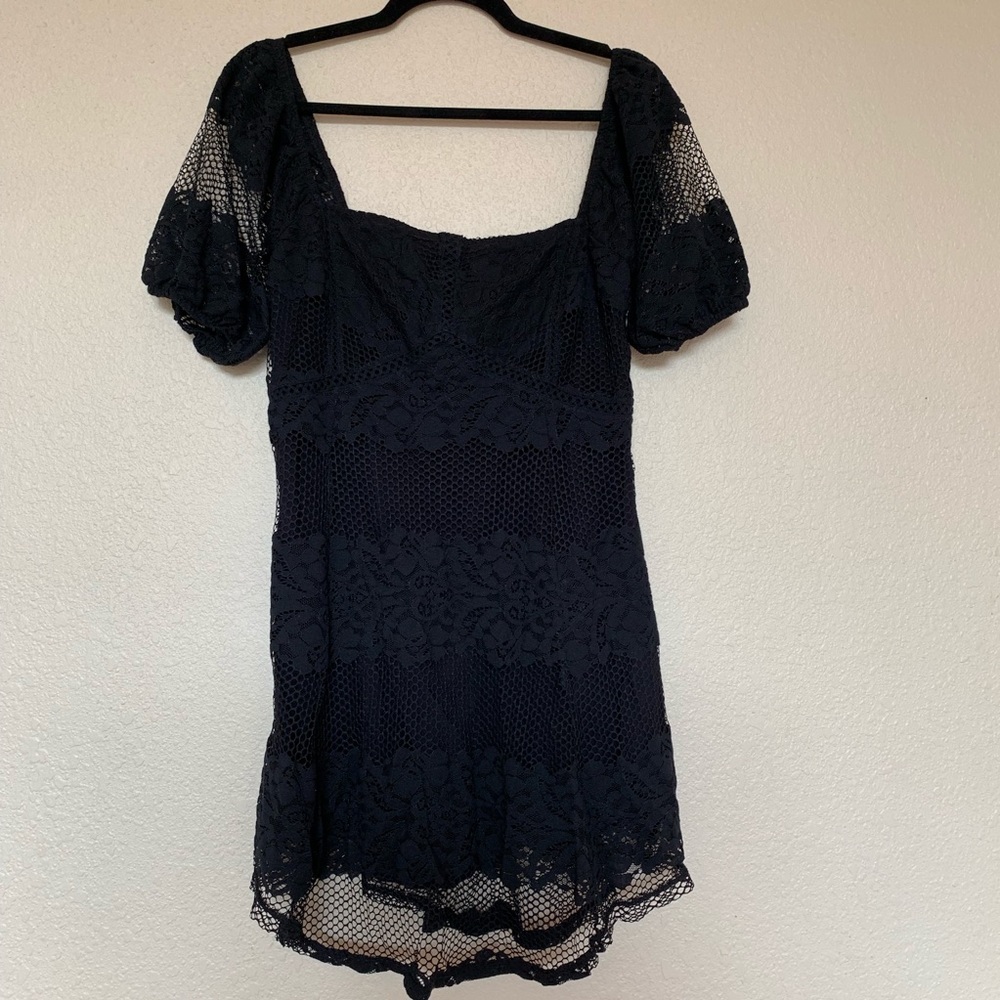 Freepeople black lace dress